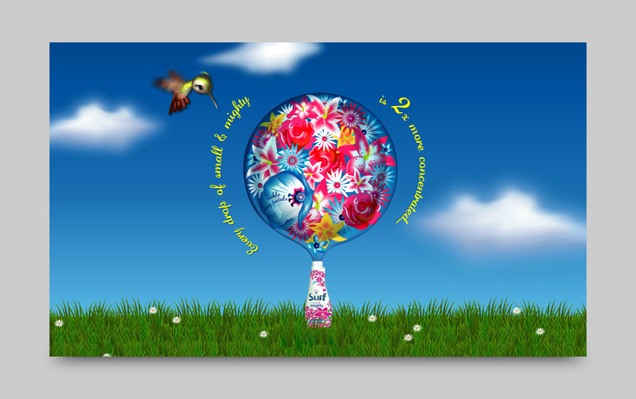 Interactive banner design for Surf
