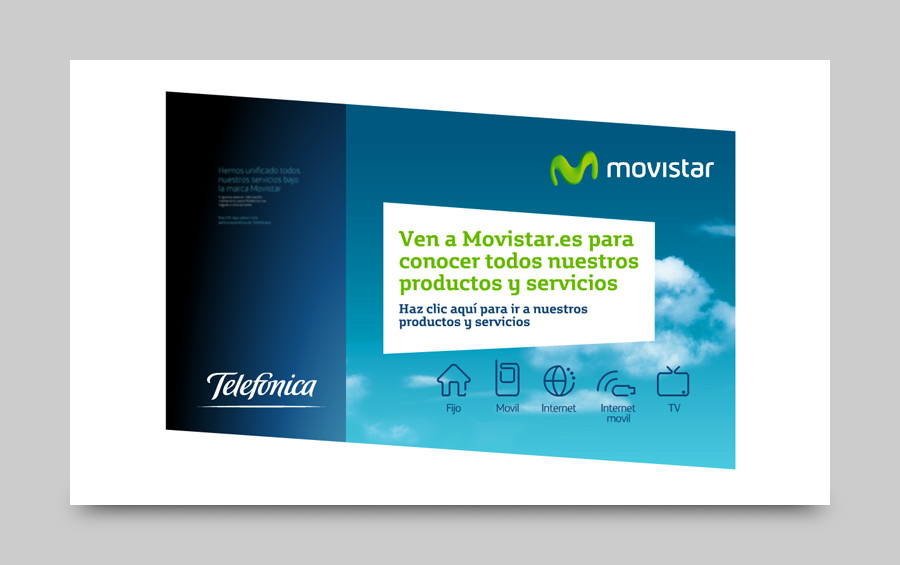 Landing page for Telefonica / Movistar
