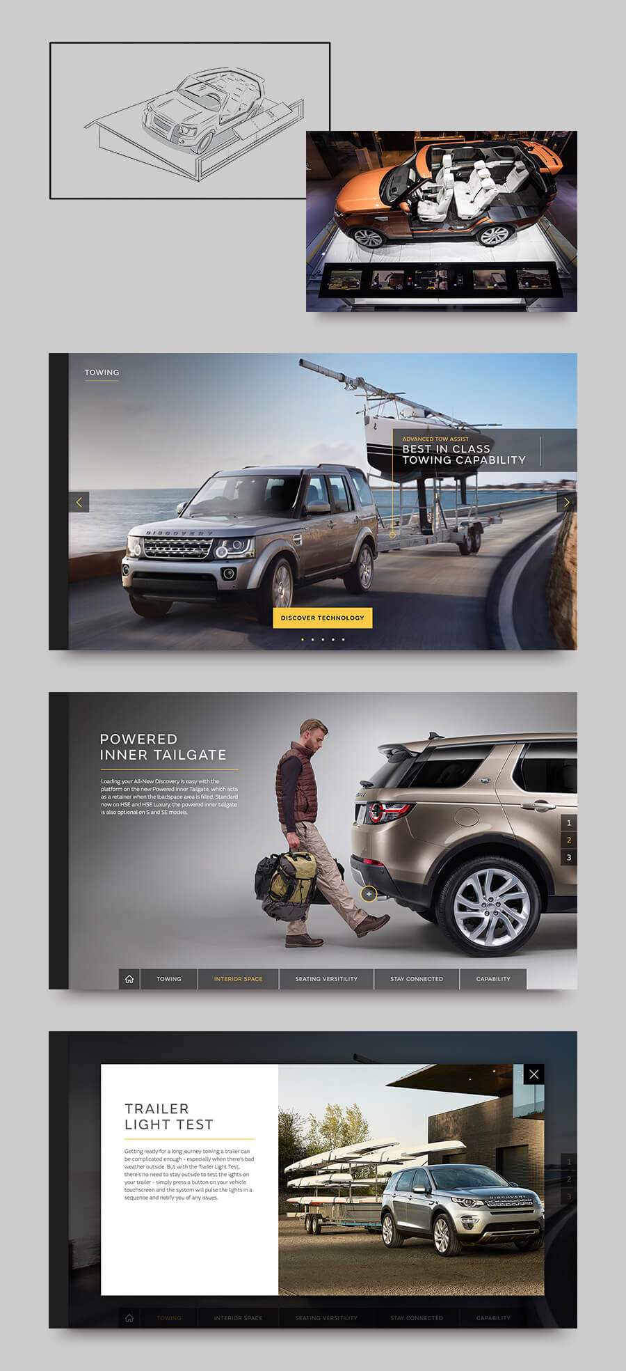 Touch screen user interface Jaguar Land Rover
