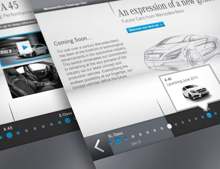 Web design for Mercedes-Benz
